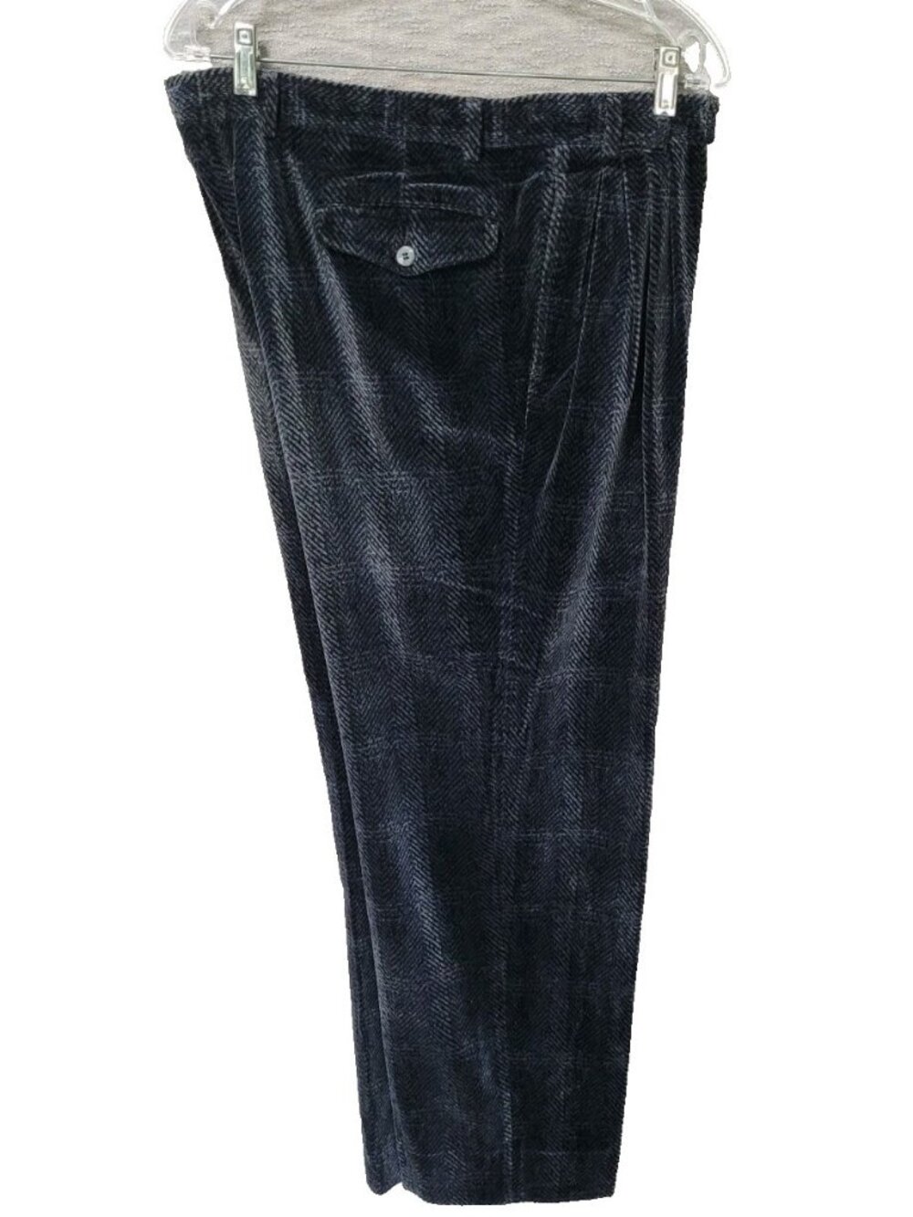 Vintage Feldini Pleated Velour Dress‎ Pants High Rise Mens 32x29